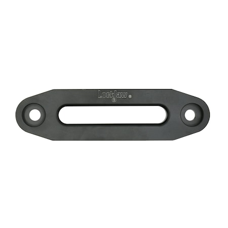 Lockjaw 6in Wide Aluminum Fairlead for Synthetic Winch Lines, Black 28-0600b