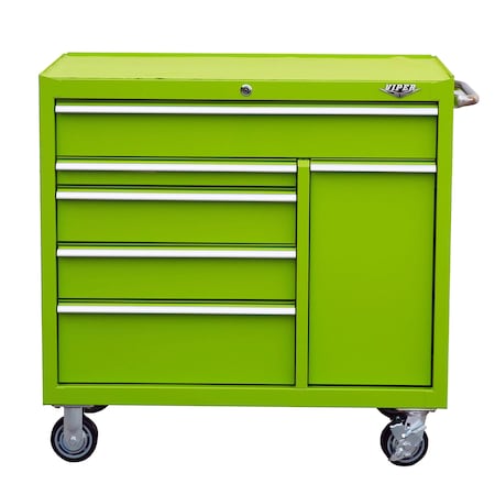 Viper Tool Storage 41-Inch 9-Drawer Rolling Tool Cabinet with Power Tool Drawer, Lime Green V4106LGR
