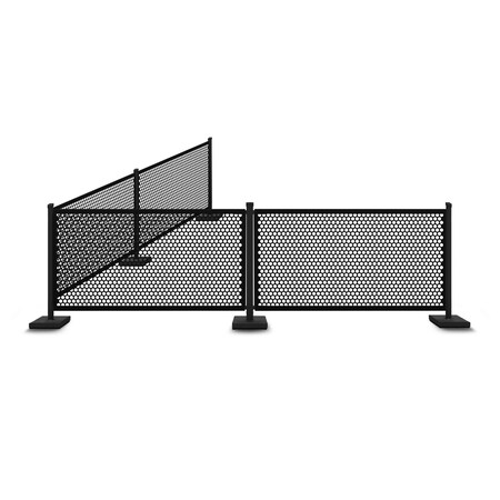Factory 2U Commercial Patio Black Aluminum Bar Restaurant Fence Kit, 20ft L, 34in H, Flexible Layout, Powdercoat w/ UV Topcoat 805676