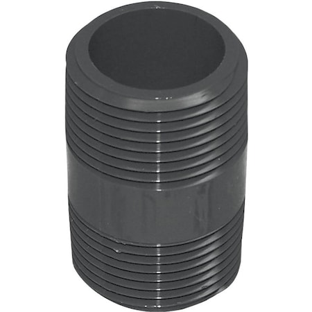 Genova LASCO 205025BC Pipe Nipple, 12 in, NPT, PVC, Gray, SCH 80 Schedule, 212 in L P-12-212