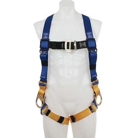 Werner LITEFIT Full Body Harness, XL, 425 lb, Mating Chest/ Mating Leg Straps, Back, Chest, Hips D-Ring H361004