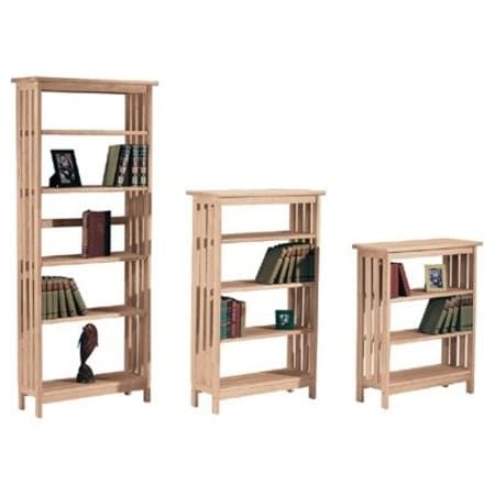 International Concepts Mission Shelf Unit, 4 Tier, Unfinished SH-4830M