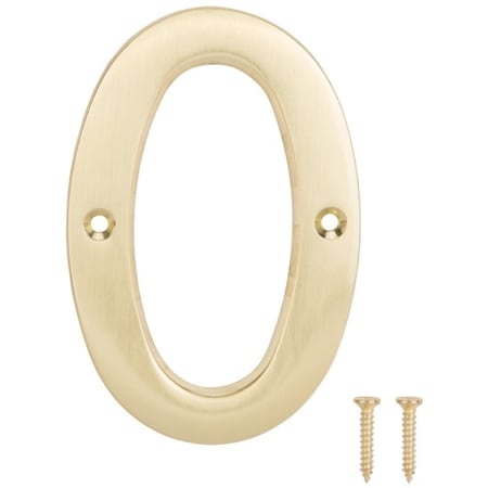 Prosource House Number, Character: 0, 4 in H Character, 2.67 in W Character N-Z050PB3L-PS