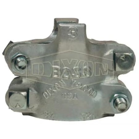 Dixon Boss 4-Bolt Clamp, 3-32/64 to 3-60/64 in Nominal, Iron Band, Domestic BU35
