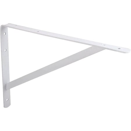 Prosource Heavy-Duty Shelf Bracket, 550 lb/Piece, 12 in L, 8 in H, Steel, White 21024PHL-PS