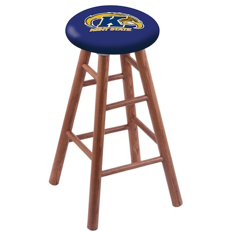 Holland Bar Stool Co Oak Counter Stool, Medium Finish, Kent State Seat RC24OSMed