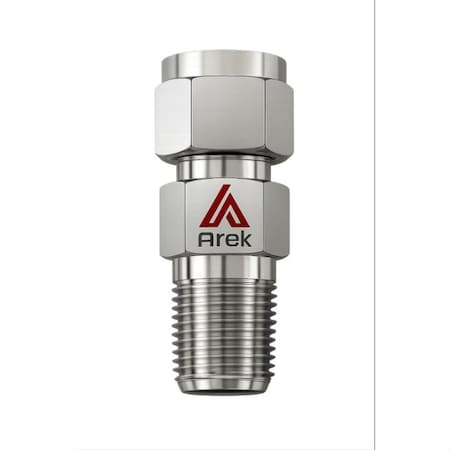 Arek Male Connector Tube OD 1/8" X 1/4" NPT SS 316 RL116 MC_1/8 X 1/4