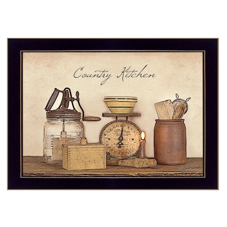 Homeroots Country Kitchen Black Framed Print Kitchen Wall Art 406718