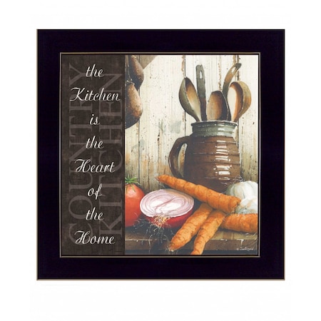 Homeroots Heart of the Home 2 Black Framed Print Kitchen Wall Art 407420