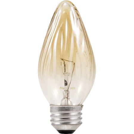 Ledvance/ Sylvania Incandescent F15 Decor Bulb Shape Iridescent Amber Medium Aluminum Base40Watt 120Volt 40G25/DAY/1/6-120V/13966