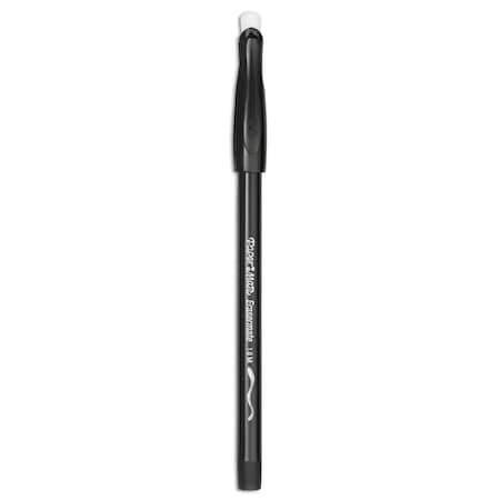 Paper Mate Pen, Erasermate, Bp, Med, Bk, PK12 3930158