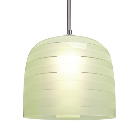 Besa Lighting Mitzi 10 Stem Pendant, Chartreuse, Satin Nickel Finish, 1x40W Incandescent 1TT-MITZI10CR-SN