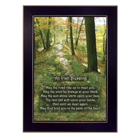 Homeroots Irish Blessing 3 Black Framed Print Wall Art 405402