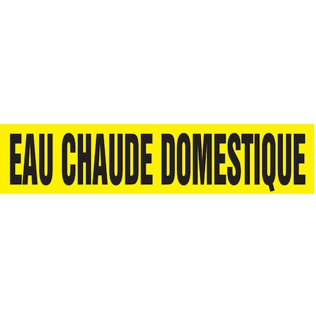 Accuform FRENCH PIPE MARKER EAU CHAUDE CRPK277STC