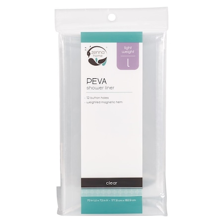 Zenna Home Zenna Home 72 in. H X 70 in. W Clear Solid Shower Curtain Liner PEVA LPRLKKL