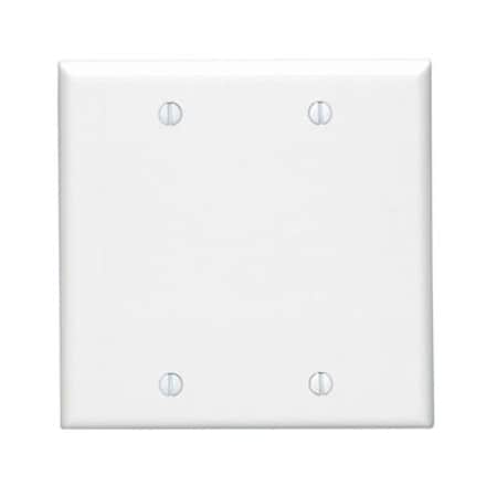 Leviton White 2 gang Plastic Blank Wall Plate 1 pk 88025-000