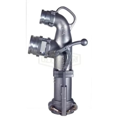 Dixon Single Point Tall Height Coaxial Drop Elbow, 4 x 3 in Nominal, Adapter Fuel x Adapter Vapor End Styl 6400X