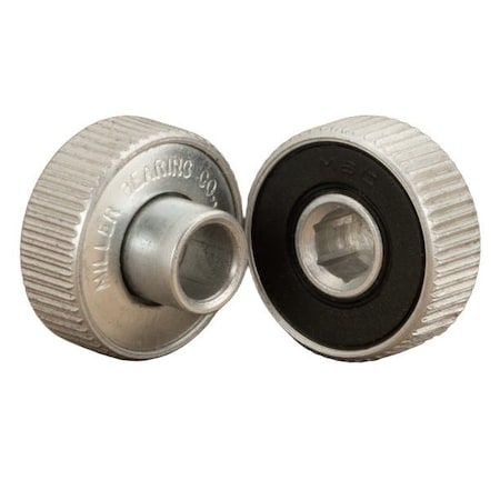 Miller Bearing Conveyor Bearing, Flanged ABEC Precision Heavy Duty, Carbon Steel, 0.6875 in Bore Dia., Hex Bore R-1125-5HDS 3/4-O