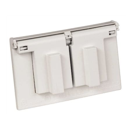 Thomas & Betts Aluminum Duplex Weatherproof Cover, White S310WHE