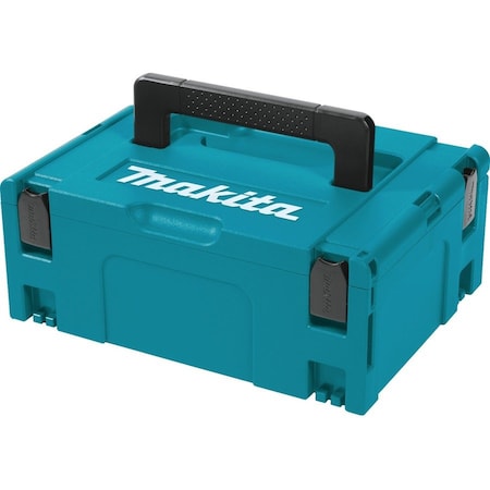 Makita MAKPAC Interlocking Tool Case, Plastic, Blue, 15-1/2 in W x 11-1/2 in D x 6-1/2 in H 197211-7