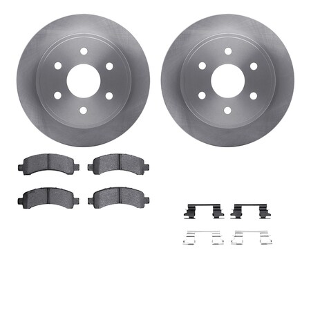 Dynamic Friction Co DFC Brake Rotor with 5000 Brake Pads and Hardware Kit 6512-48300