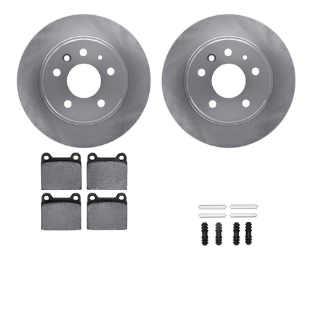 Dynamic Friction Co DFC Brake Rotor with 5000 Brake Pads and Hardware Kit 6512-63142