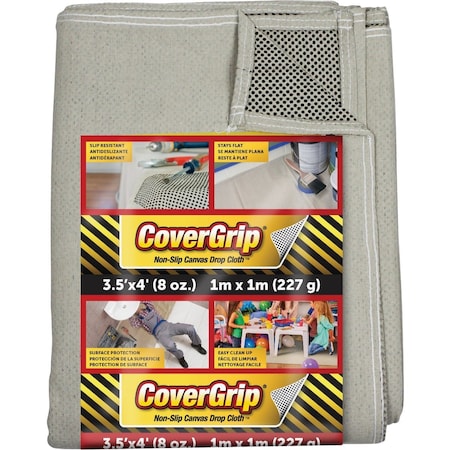 Covergrip 3.5 Ft. x 4 Ft. 8 Oz. Non-Slip Safety Drop Cloth 35408