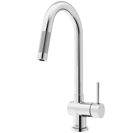 Vigo Gramercy Single-Handle Pull-Down Sprayer Kitchen Faucet with Touchless Sensor in Chrome VG02008CHS