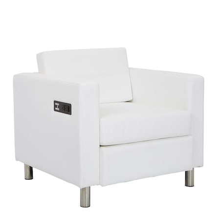 Office Star Products Atlantic Chair, White ATL51-R101