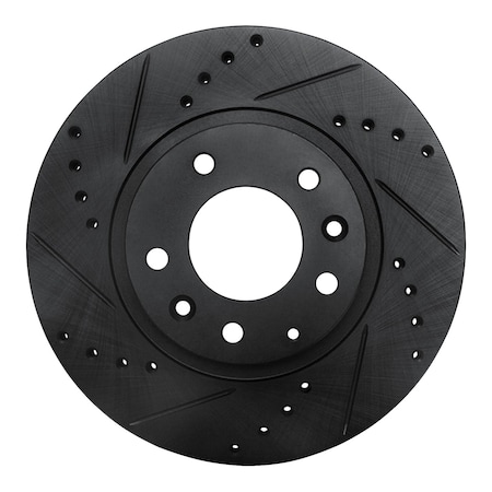 Dynamic Friction Co DFC Brake Rotor - Drilled and Slotted - Black 633-80047L