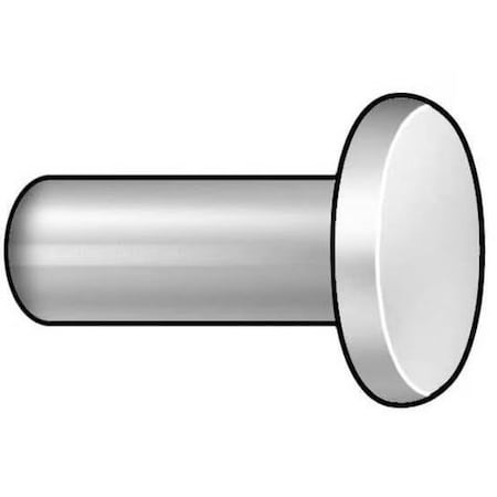 Zmg Fasteners Plus 1/4 x 1-1/8" Flat Head Solid Rivet 18-8 Stainless Steel ZMG58091