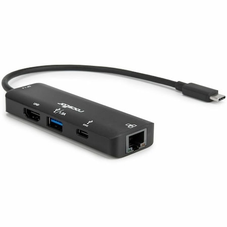 Rocstor USB TYPE-C 4-IN-1 4K MULTIPORT ADAPTER - USB-C TO HDMI 4K@60HZ, USB 3.0 TYPE-A, Y10A307-B1