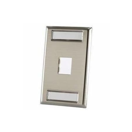 Ortronics 1-PORT FLUSH MOUNT UNLOADED, SINGLEGANG TRACJACK, STAINLESS STEEL 403STJ11