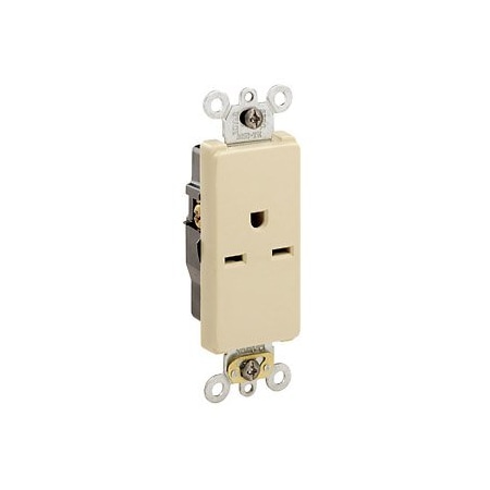 Leviton Commercial Grade Decora Receptacle, 15 Amp, 250 Volt 16651-I