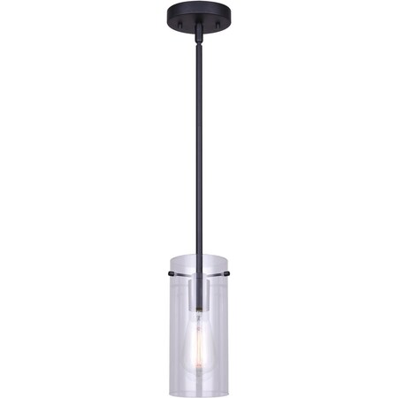 Home Impressions Joni 1-Bulb Black Incandescent Pendant Light Fixture IPL759A01BK-B