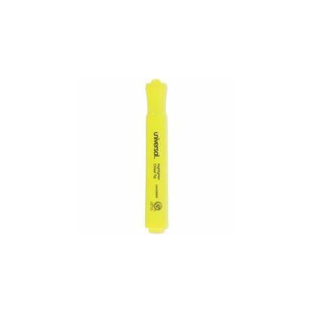 Universal Desk Highlighters, Chisel Tip, Fluorescent Yellow, 36PK UNV08866