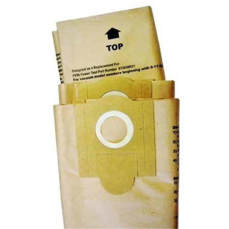 Green Klean Microplus For Fein Power 913038K01 Mini And Turbo I Replacement Paper Dust Bag, 36PK GR134938