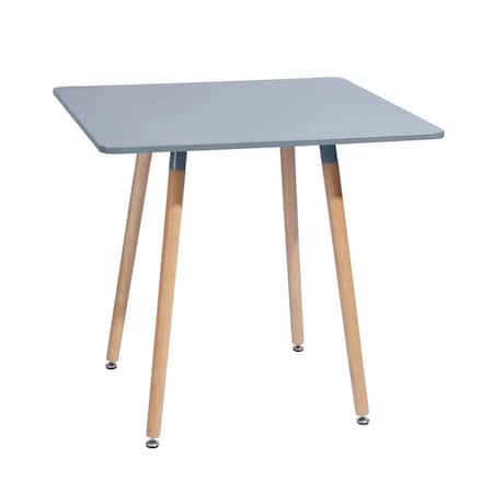 Homeroots 32" Gray and Natural Wood Square Dining Table 568206