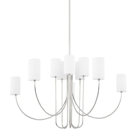Hudson Valley Lighting Harlem 10 Light Chandelier 48.25 In. Polished Nickel 6848-PN