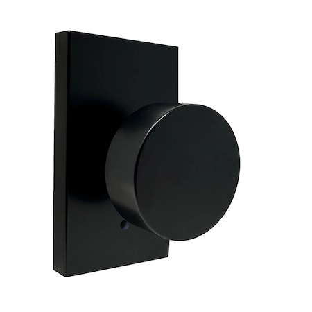 Weslock Mesa Knob with Rectangular Rose Privacy Lock with Adjustable Latch and Full Lip Strike Matte 009104242FR20