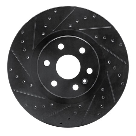 Dynamic Friction Co DFC Brake Rotor - Drilled and Slotted - Black 633-46046L