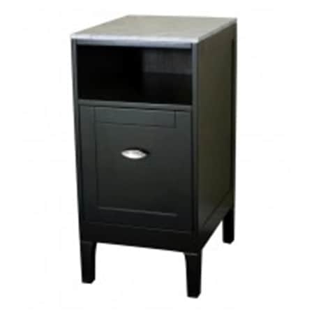 Comfortcorrect Bellaterra Home  Cabinet In Espresso With Marble Top In White - 16 in. CO2797695