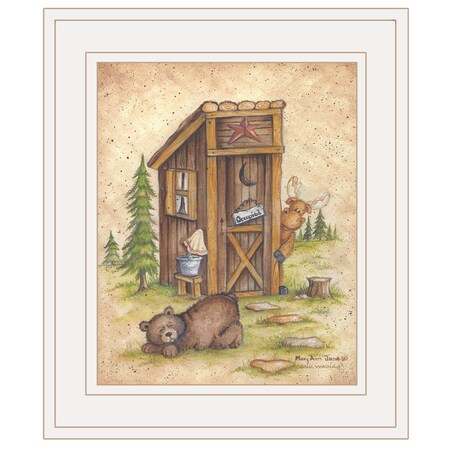 Homeroots Still Waiting 1 White Framed Print Wall Art 405264