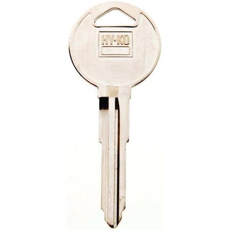 Hy-Ko Automotive Key Blank, Brass, Nickel, For: Mazda Vehicle Locks 11010MZ17