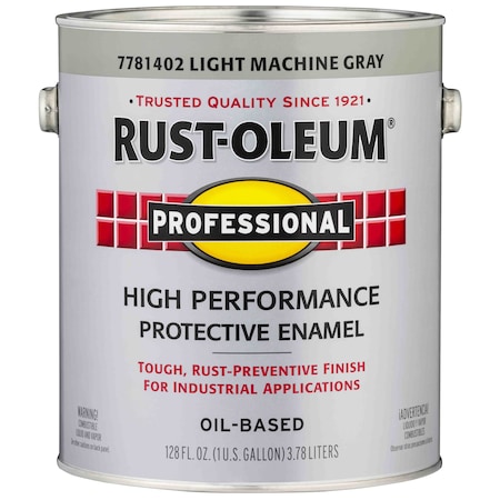 Rustoleum. Professional DTM Alkyd Protective Enamel, Light Machine Gray, Gloss, 1 Gallon 7781402