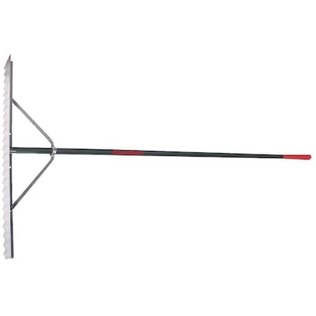 Razor-Back Asphalt Lute Rake, 8214 in OAL, Aluminum Handle, Straight Handle 63133