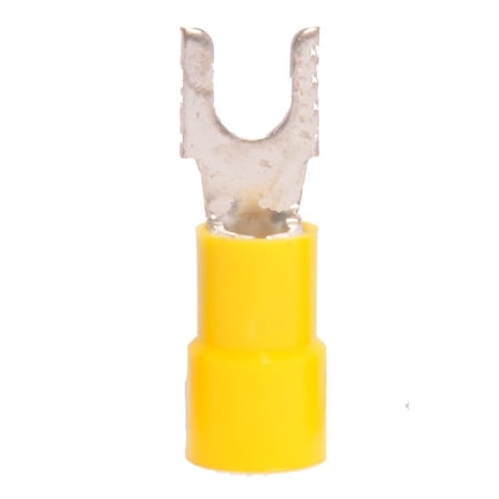 Hillsdale Terminal Fork Terminal, #8 Stud Size, 10 AWG, 600 V, Vinyl Insulated, 500 PK 50282