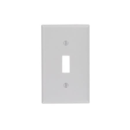 Leviton Switch Wallplate, Standard Size, Gang 1, Gray 87001