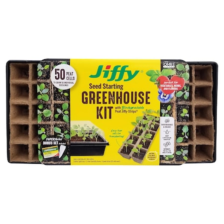 Jiffy 50 Cells 5.5 in. H X 11 in. W X 21 in. L Seed Starting Kit TS50HST-8