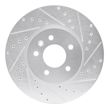 Dynamic Friction Co DFC Brake Rotor - Drilled and Slotted - Silver 631-46035R
